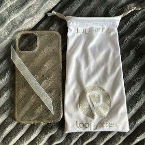 COPY - Loopy Clear Sparkle Silver - iPhone 13 (6.1" Screen) lefty - sparkle loo…